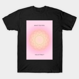 Positive Affirmation Pink and Orange Aura T-Shirt